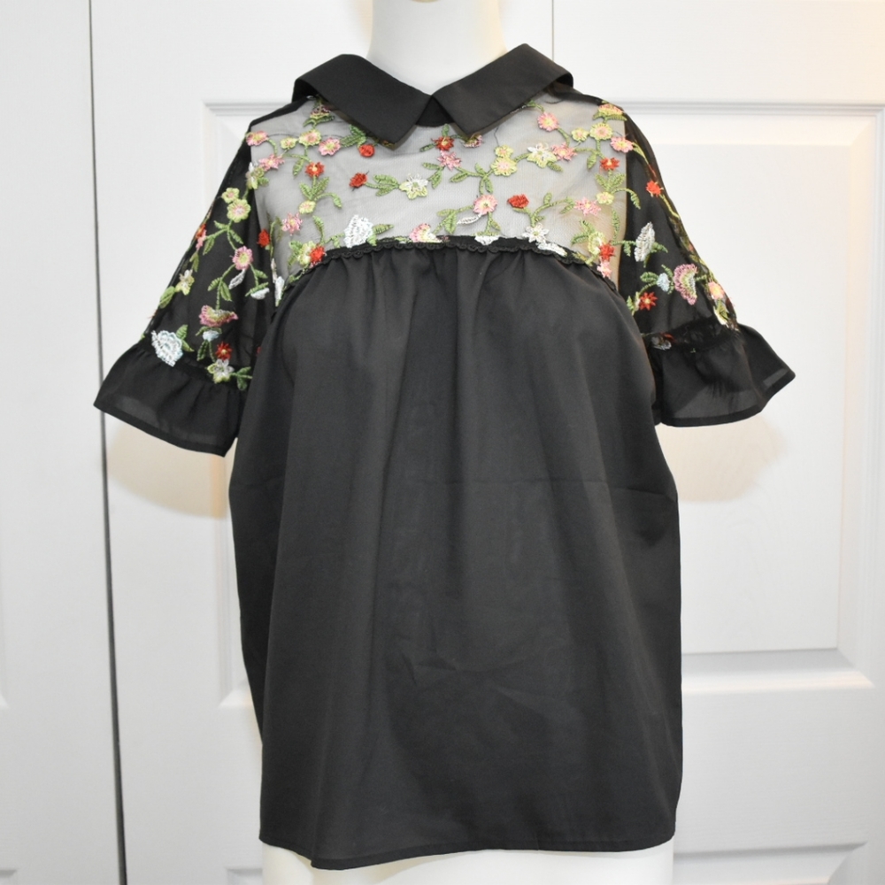 Embroidered top